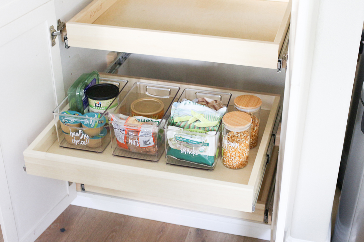 Modern Pantry Organization Hacks - Cleaned out shelves